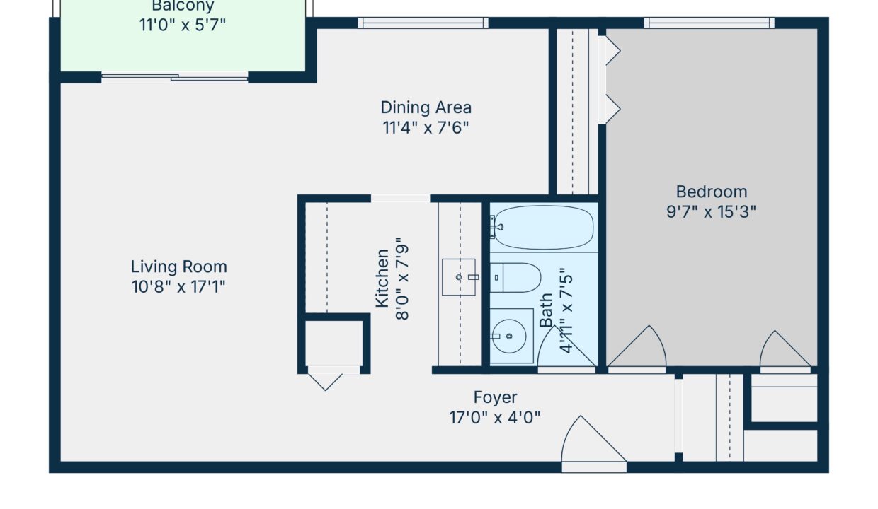 2D Floor Plan for 102 Devonshire Avenue Suite 401-104 Devonshire Ave