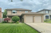 front view of house with double garage